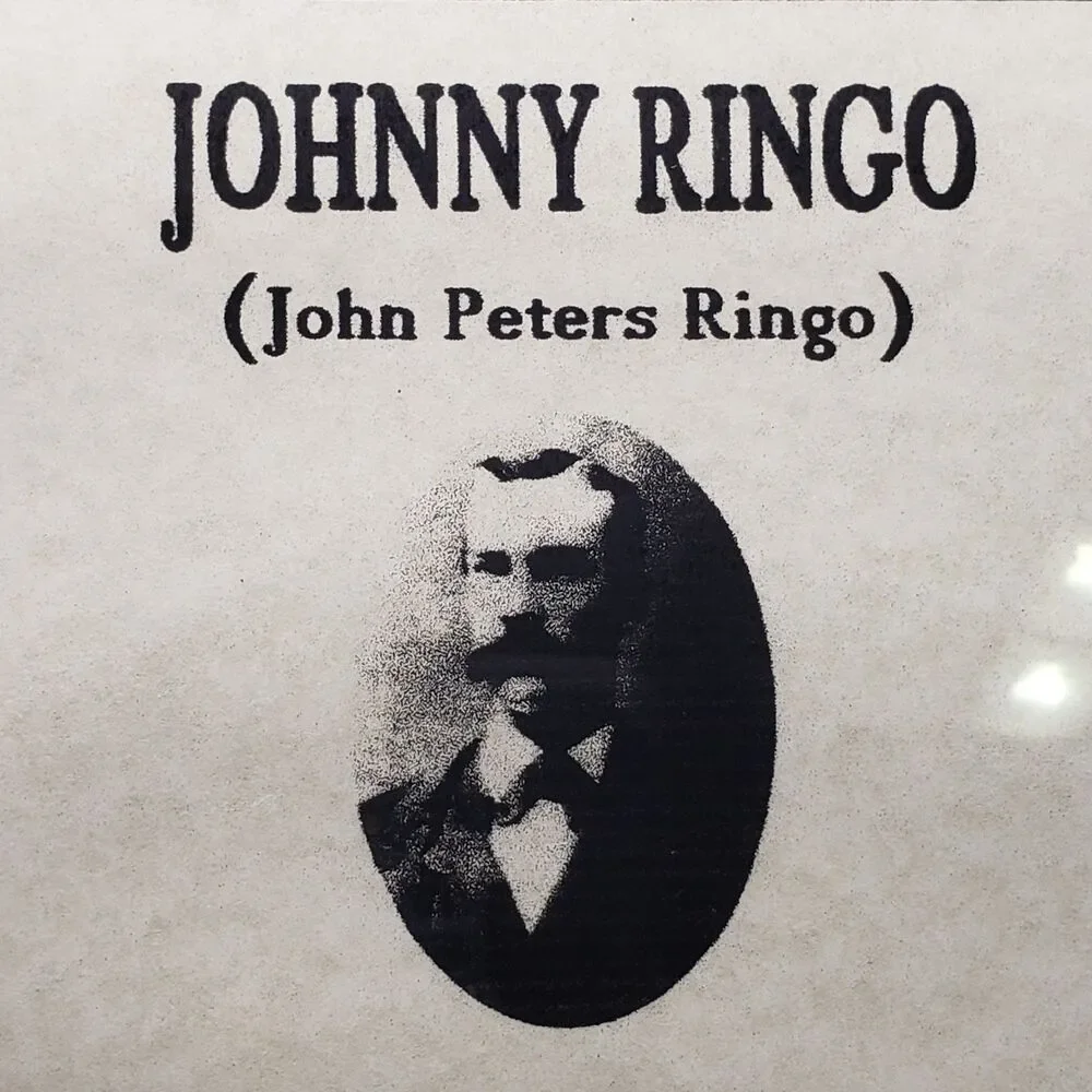 Johnny Ringo / Tombstone aged printed wanted  poster page, Old west Halloween